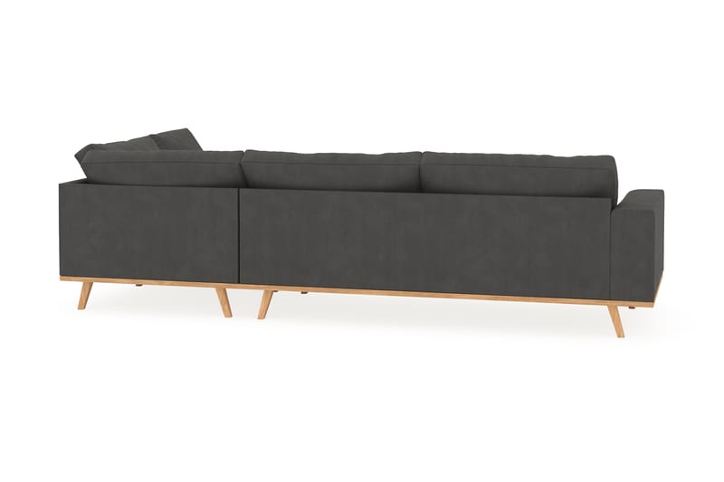 Copenhagen 4-personers Højrevendt L-formet Chaiselongsofa i Manchester - Mørkegrå - Møbler - Sofaer - Sofa med chaiselong