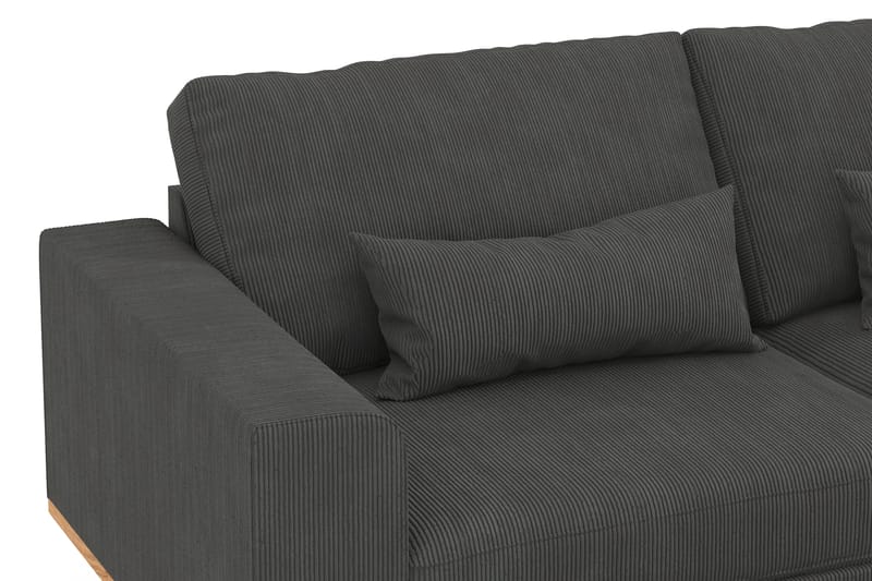 Copenhagen 4-personers Højrevendt L-formet Chaiselongsofa i Manchester - Mørkegrå - Møbler - Sofaer - Sofa med chaiselong