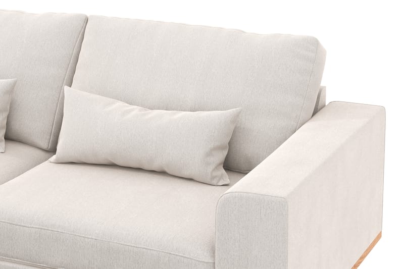 Copenhagen 4-personers Venstrevendt L-formet Chaiselongsofa i Fløjl - Cremehvid - Møbler - Sofaer - Sofa med chaiselong