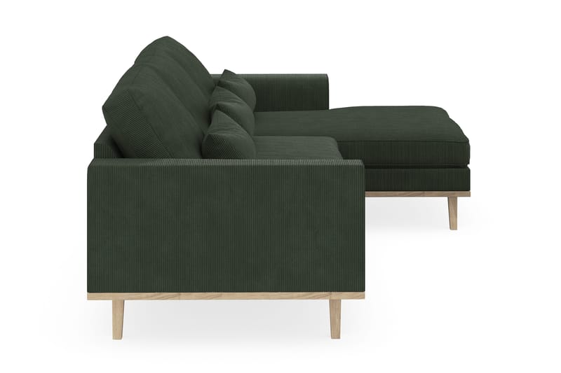 Copenhagen 4-personers Højrevendt L-formet Divansofa i Manchester - Mørkegrøn - Møbler - Sofaer - Sofa med chaiselong