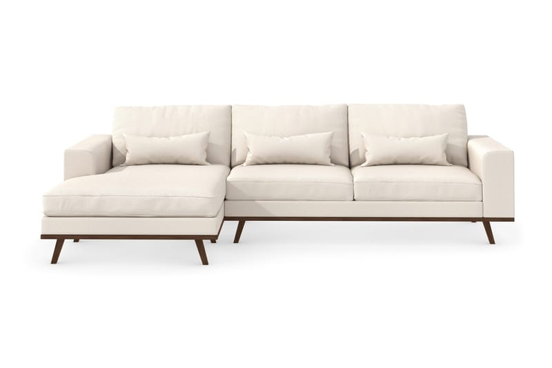 Copenhagen 4-personers Venstrevendt L-formet Divansofa i Stof - Beige - Møbler - Sofaer - Sofa med chaiselong
