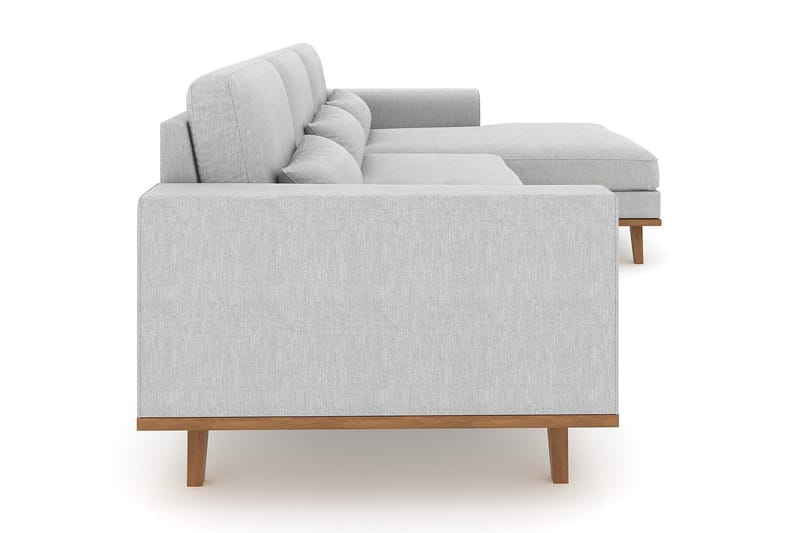 Copenhagen 4-personers Højrevendt L-formet Divansofa i Stof - Grå - Møbler - Sofaer - Sofa med chaiselong