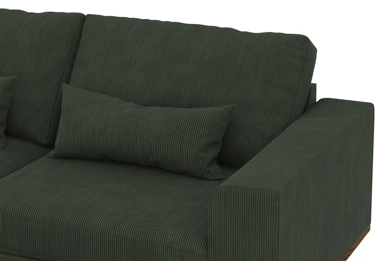 Copenhagen 4-personers Venstrevendt L-formet Divansofa i Manchester - Mørkegrøn - Møbler - Sofaer - Sofa med chaiselong