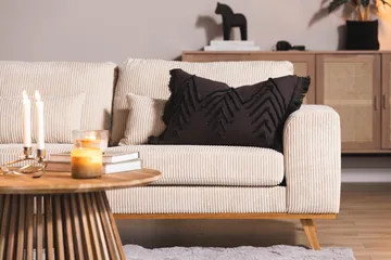 Copenhagen 4-personers Venstrevendt L-formet Divansofa i Manchester - Beige - Møbler - Sofaer - Sofa med chaiselong