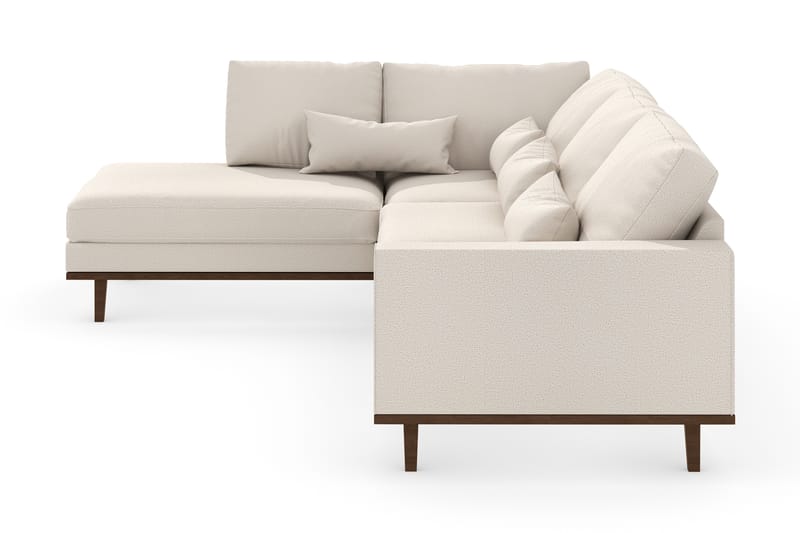 Copenhagen 4-personers Venstrevendt L-formet Divansofa i Stof - Beige - Møbler - Sofaer - Sofa med chaiselong