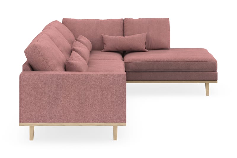 Copenhagen 4-personers Højrevendt L-formet Chaiselongsofa i Stof - Rosa - Møbler - Sofaer - Sofa med chaiselong