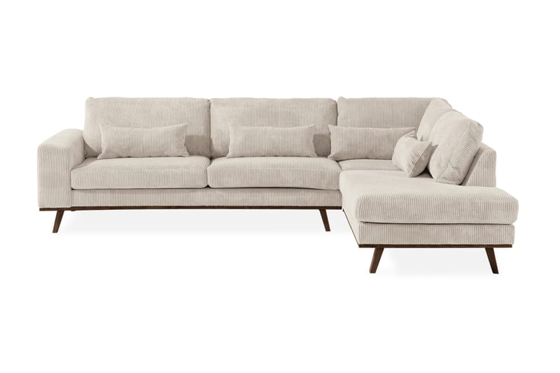 Copenhagen 4-personers Højrevendt L-formet Chaiselongsofa i Manchester - Beige - Møbler - Sofaer - Sofa med chaiselong