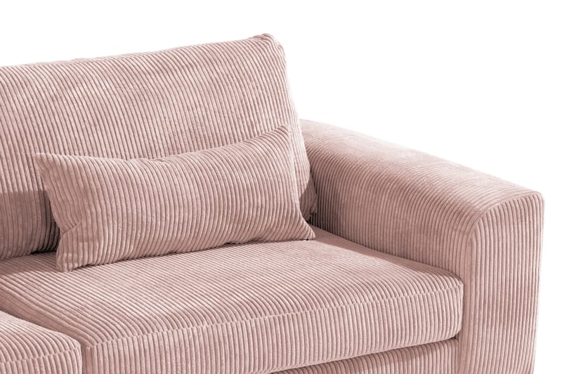 Copenhagen 4-personers Venstrevendt L-formet Divansofa i Manchester - Rosa - Møbler - Sofaer - Sofa med chaiselong