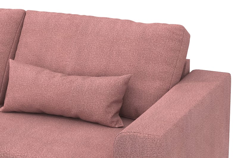 Copenhagen 4-personers Venstrevendt L-formet Chaiselongsofa i Stof - Rosa - Møbler - Sofaer - Sofa med chaiselong