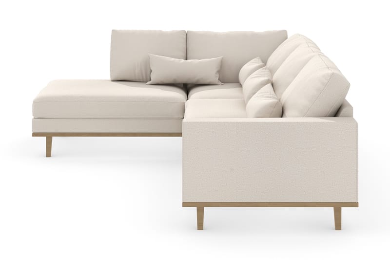 Copenhagen 4-personers Venstrevendt L-formet Divansofa i Stof - Beige - Møbler - Sofaer - Sofa med chaiselong