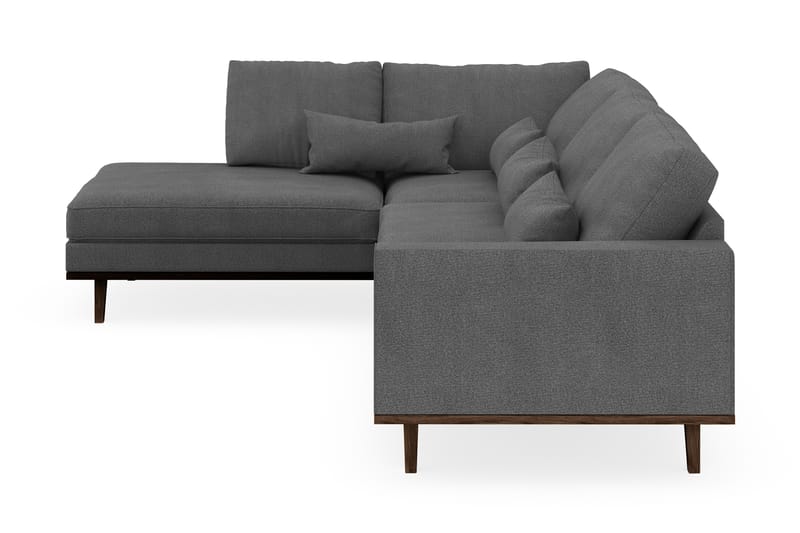 Copenhagen 4-personers Venstrevendt L-formet Chaiselongsofa i Stof - Mørkegrå - Møbler - Sofaer - Sofa med chaiselong