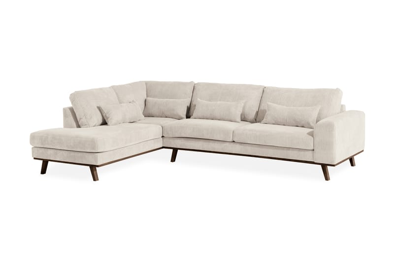 Copenhagen 4-personers Venstrevendt L-formet Chaiselongsofa i Manchester - Beige - Møbler - Sofaer - Sofa med chaiselong