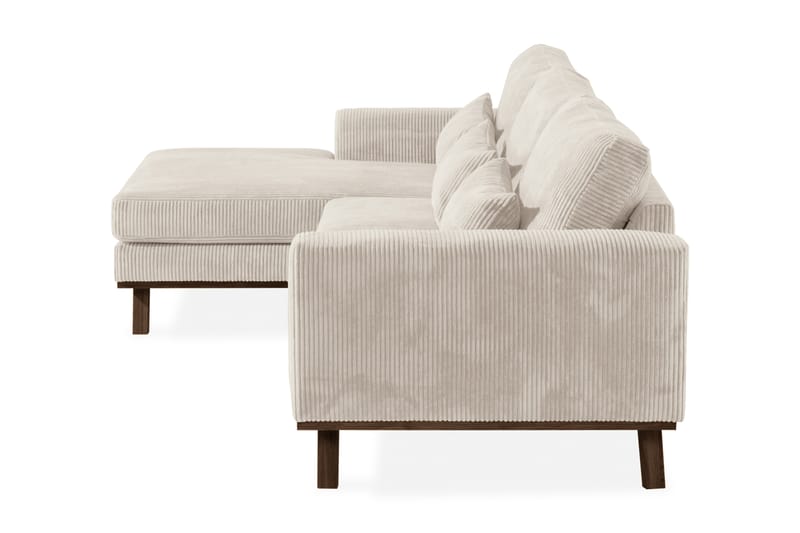 Copenhagen 4-personers Venstrevendt L-formet Divansofa i Manchester - Beige - Møbler - Sofaer - Sofa med chaiselong