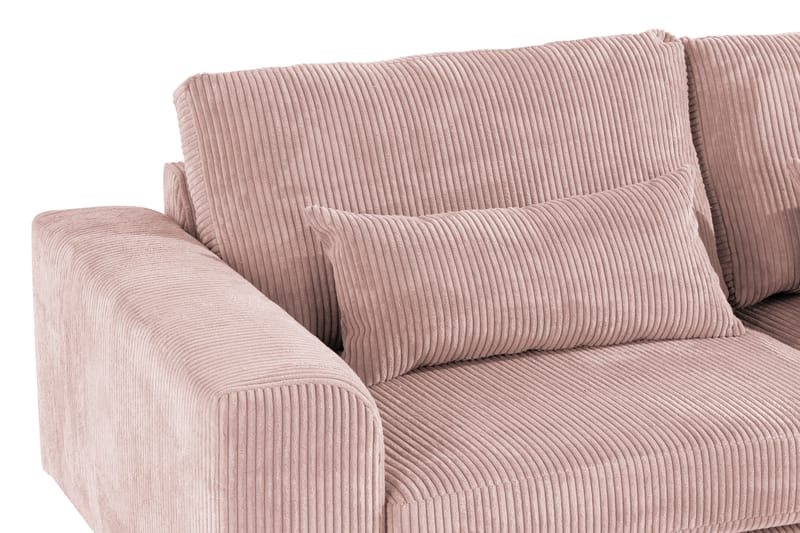 Copenhagen 4-personers Højrevendt L-formet Divansofa i Manchester - Rosa - Møbler - Sofaer - Sofa med chaiselong