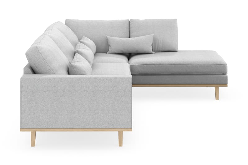 Copenhagen 4-personers Højrevendt L-formet Chaiselongsofa i Stof - Lysegrå - Møbler - Sofaer - Sofa med chaiselong