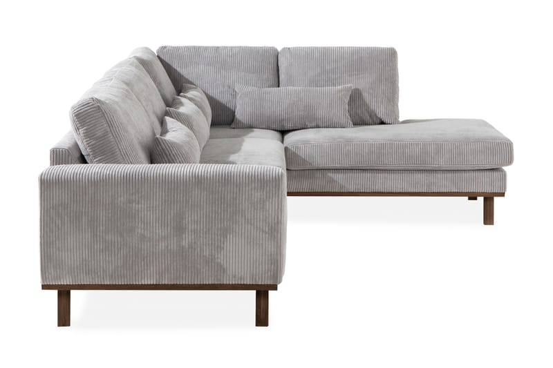Copenhagen 4-personers Højrevendt L-formet Chaiselongsofa i Manchester - Lysegrå - Møbler - Sofaer - Sofa med chaiselong