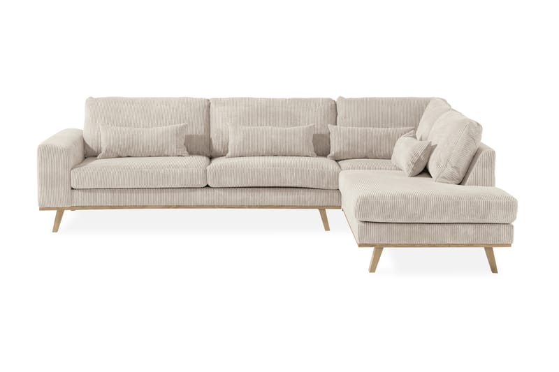 Copenhagen 4-personers Højrevendt L-formet Chaiselongsofa i Manchester - Beige - Møbler - Sofaer - Sofa med chaiselong