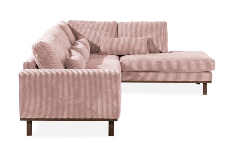 Copenhagen 4-personers Højrevendt L-formet Divansofa i Manchester - Rosa - Møbler - Sofaer - Sofa med chaiselong