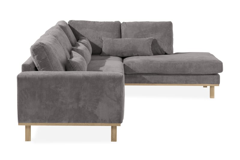 Copenhagen 4-personers Højrevendt L-formet Chaiselongsofa i Manchester - Mørkegrå - Møbler - Sofaer - Sofa med chaiselong
