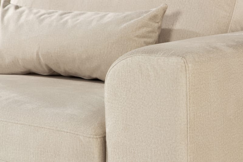 Copenhagen 4-personers Venstrevendt L-formet Chaiselongsofa i Fløjl - Beige - Møbler - Sofaer - Sofa med chaiselong