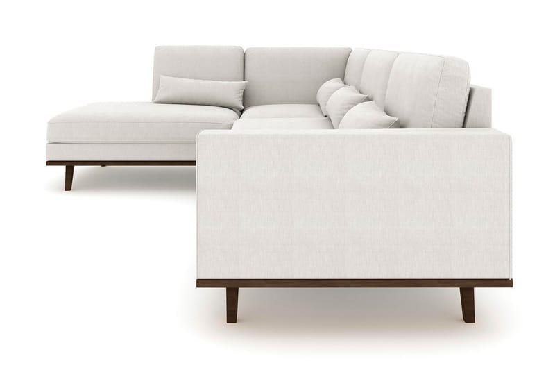 Copenhagen 4-personers Venstrevendt L-formet Chaiselongsofa i Stof - Lysegrå - Møbler - Sofaer - Sofa med chaiselong