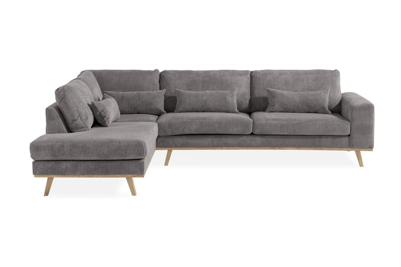 Copenhagen 4-personers Venstrevendt L-formet Chaiselongsofa i Manchester - Mørkegrå - Møbler - Sofaer - Sofa med chaiselong