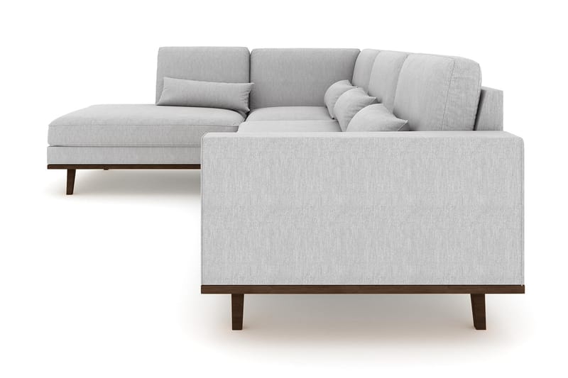 Copenhagen 4-personers Venstrevendt L-formet Chaiselongsofa i Stof - Grå - Møbler - Sofaer - Sofa med chaiselong