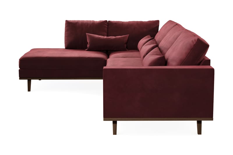 Copenhagen 4-personers Venstrevendt L-formet Divansofa i Fløjl - Lilla - Møbler - Sofaer - Sofa med chaiselong