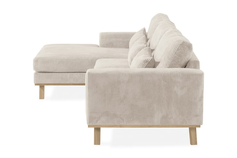 Copenhagen 4-personers Venstrevendt L-formet Divansofa i Manchester - Beige - Møbler - Sofaer - Sofa med chaiselong