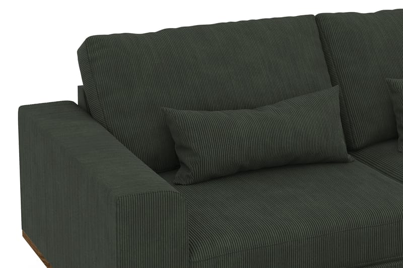 Copenhagen 4-personers Højrevendt L-formet Divansofa i Manchester - Mørkegrøn - Møbler - Sofaer - Sofa med chaiselong