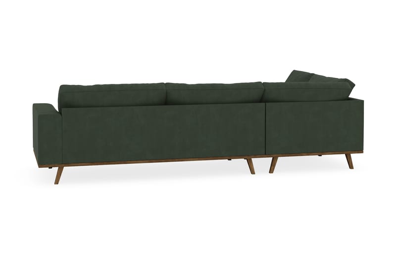 Copenhagen 4-personers Venstrevendt L-formet Chaiselongsofa i Manchester - Mørkegrøn - Møbler - Sofaer - Sofa med chaiselong