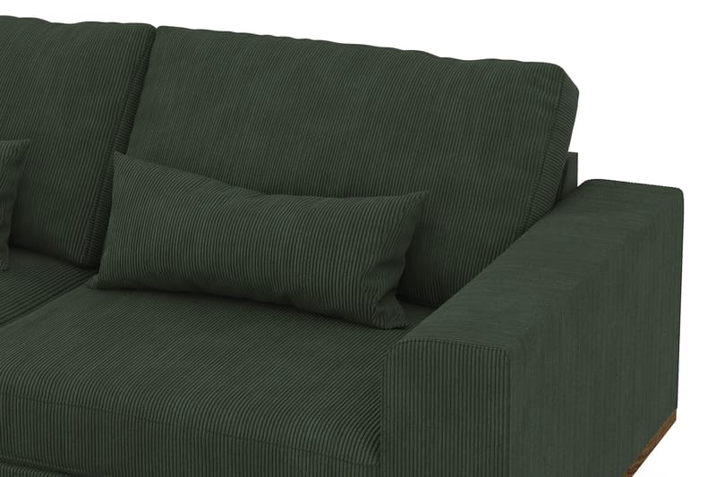 Copenhagen 4-personers Venstrevendt L-formet Chaiselongsofa i Manchester - Mørkegrøn - Møbler - Sofaer - Sofa med chaiselong