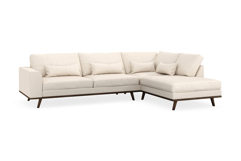 Copenhagen 4-personers Højrevendt L-formet Chaiselongsofa i Manchester - Beige - Møbler - Sofaer - Sofa med chaiselong