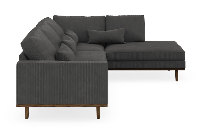 Copenhagen 4-personers Højrevendt L-formet Chaiselongsofa i Manchester - Mørkegrå - Møbler - Sofaer - Sofa med chaiselong