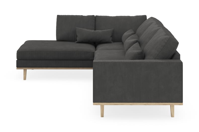 Copenhagen 4-personers Venstrevendt L-formet Chaiselongsofa i Manchester - Mørkegrå - Møbler - Sofaer - Sofa med chaiselong
