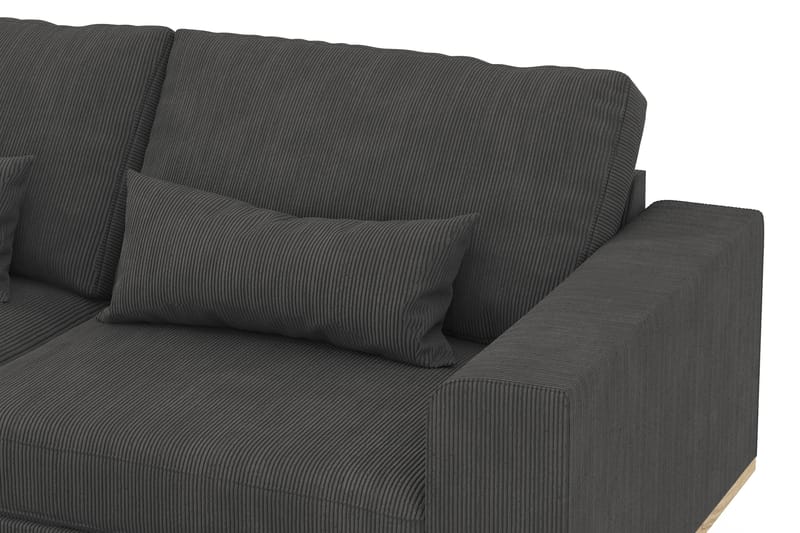 Copenhagen 4-personers Venstrevendt L-formet Chaiselongsofa i Manchester - Mørkegrå - Møbler - Sofaer - Sofa med chaiselong