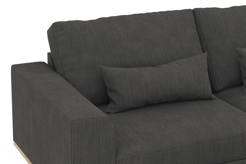 Copenhagen 4-personers Højrevendt L-formet Divansofa i Manchester - Mørkegrå - Møbler - Sofaer - Sofa med chaiselong