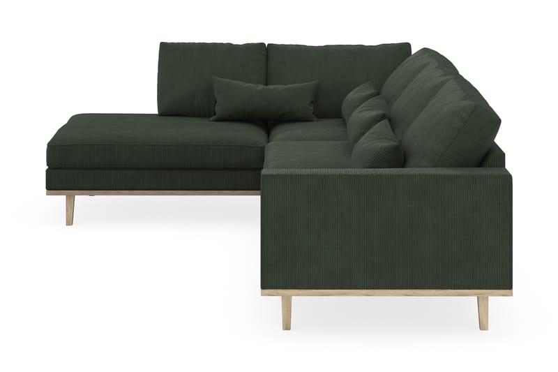 Copenhagen 4-personers Venstrevendt L-formet Chaiselongsofa i Manchester - Mørkegrøn - Møbler - Sofaer - Sofa med chaiselong