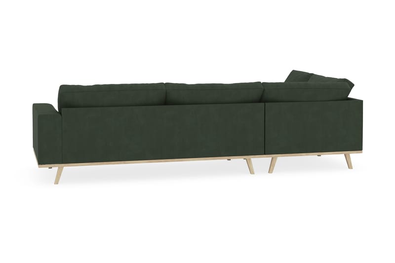 Copenhagen 4-personers Venstrevendt L-formet Chaiselongsofa i Manchester - Mørkegrøn - Møbler - Sofaer - Sofa med chaiselong