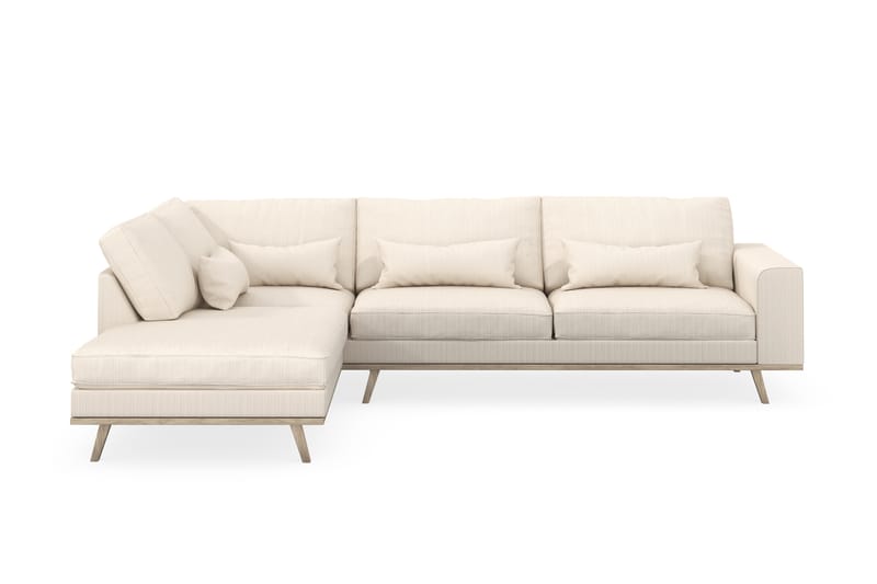 Copenhagen 4-personers Venstrevendt L-formet Chaiselongsofa i Manchester - Beige - Møbler - Sofaer - Sofa med chaiselong