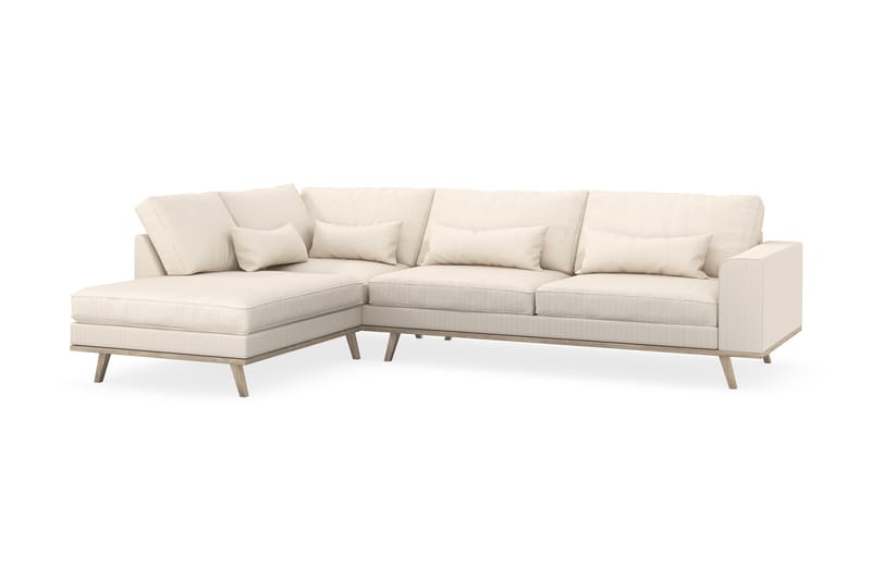 Copenhagen 4-personers Venstrevendt L-formet Chaiselongsofa i Manchester - Beige - Møbler - Sofaer - Sofa med chaiselong