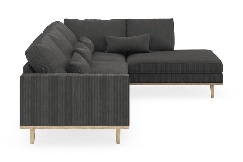 Copenhagen 4-personers Højrevendt L-formet Chaiselongsofa i Manchester - Mørkegrå - Møbler - Sofaer - Sofa med chaiselong