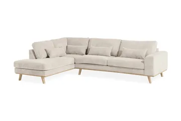 Copenhagen 4-personers Venstrevendt L-formet Chaiselongsofa i Manchester - Beige - Møbler - Sofaer - Sofa med chaiselong