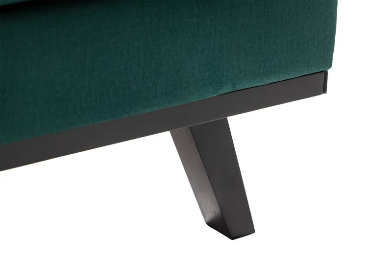 Copenhagen 4-personers Højrevendt L-formet Chaiselongsofa i Fløjl - Grøn - Møbler - Sofaer - Sofa med chaiselong