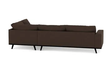 Copenhagen 4-personers Højrevendt L-formet Chaiselongsofa i Stof - Brun - Møbler - Sofaer - Sofa med chaiselong