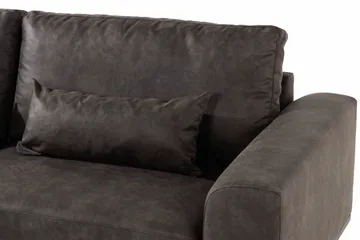 Copenhagen 4-personers Venstrevendt L-formet Chaiselongsofa i Kunstlæder - Mørkegrå - Møbler - Sofaer - Sofa med chaiselong
