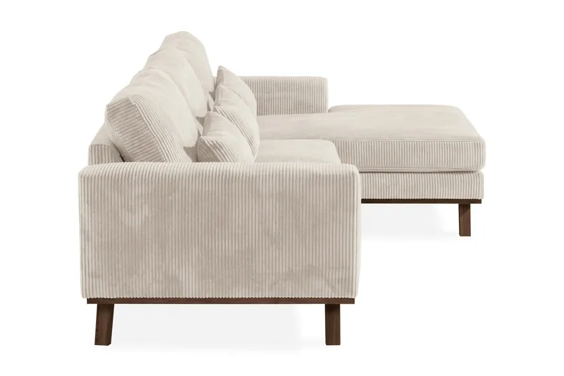 Copenhagen 4-personers Højrevendt L-formet Divansofa i Manchester - Beige - Møbler - Sofaer - Sofa med chaiselong