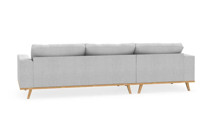 Copenhagen 4-personers Venstrevendt L-formet Divansofa i Stof - Lysegrå - Møbler - Sofaer - Sofa med chaiselong