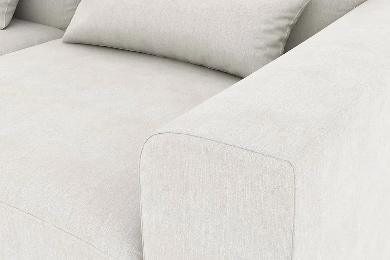 Copenhagen 4-personers Venstrevendt L-formet Divansofa i Stof - Lysegrå - Møbler - Sofaer - Sofa med chaiselong