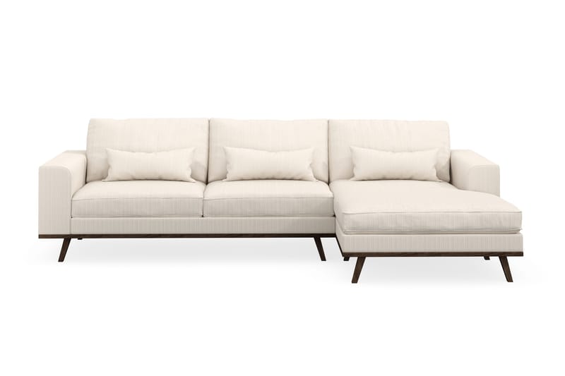 Copenhagen 4-personers Højrevendt L-formet Divansofa i Manchester - Beige - Møbler - Sofaer - Sofa med chaiselong